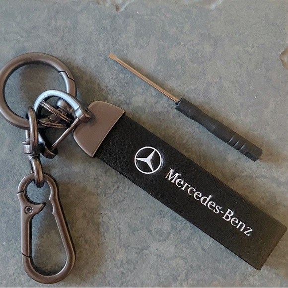 Other - Black Leather Mercedes Benz Keychain